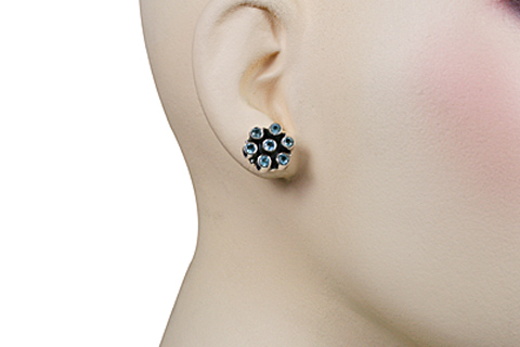 SKU 10788 unique Blue Topaz earrings Jewelry
