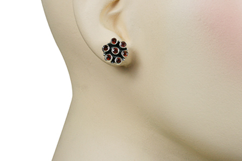 SKU 10789 unique Garnet earrings Jewelry