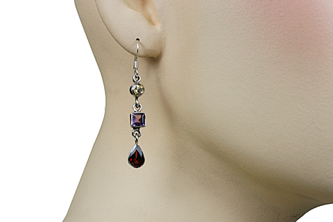 SKU 10813 unique Multi-stone earrings Jewelry