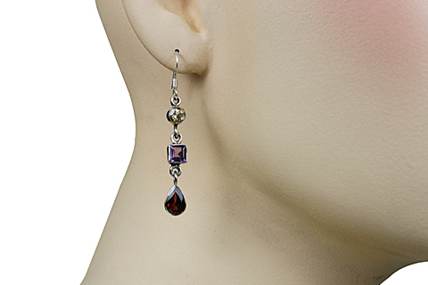 SKU 10813 unique Multi-stone earrings Jewelry