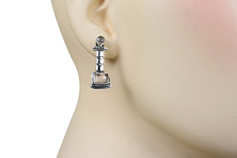 SKU 10822 unique Rose quartz earrings Jewelry