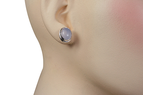 SKU 10878 unique Chalcedony earrings Jewelry