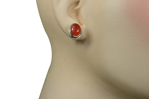 SKU 10879 unique Carnelian earrings Jewelry