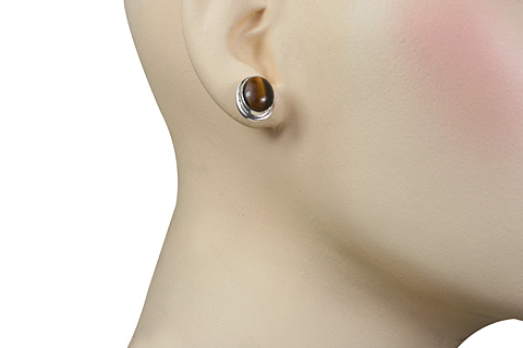 SKU 10889 unique Tiger eye earrings Jewelry