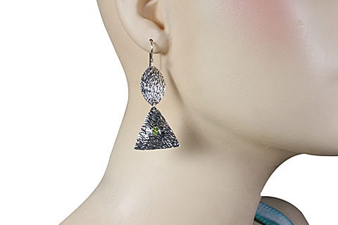 SKU 11121 unique Peridot earrings Jewelry