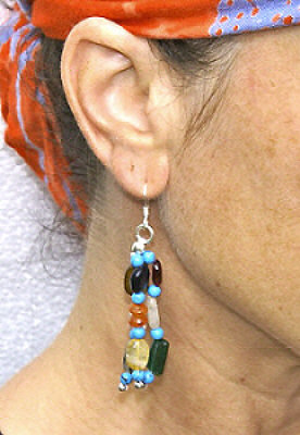 SKU 11186 unique Multi-stone earrings Jewelry
