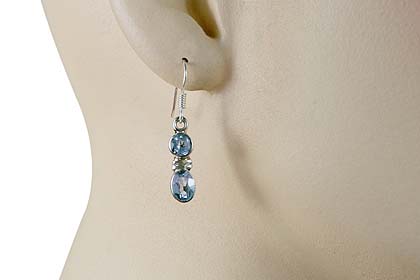 SKU 11257 unique Blue Topaz earrings Jewelry