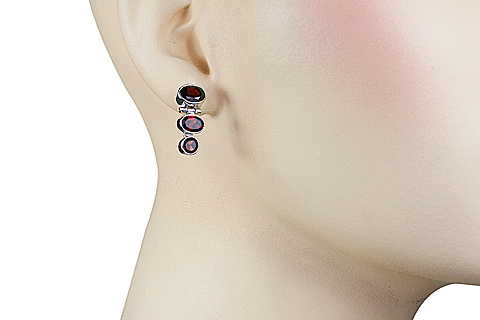 SKU 11269 unique Garnet earrings Jewelry