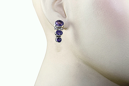 SKU 11270 unique Amethyst earrings Jewelry