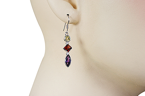 SKU 11277 unique Multi-stone earrings Jewelry