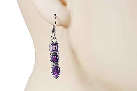 SKU 11317 unique Amethyst earrings Jewelry