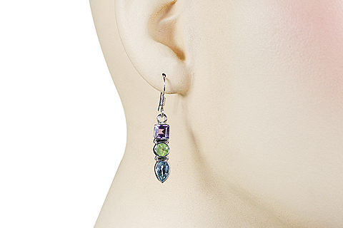 SKU 11322 unique Multi-stone earrings Jewelry