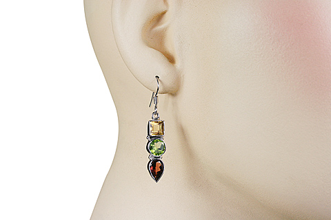 SKU 11334 unique Multi-stone earrings Jewelry
