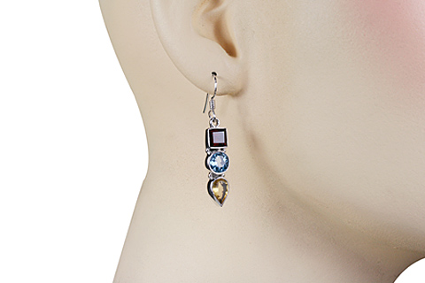 SKU 11335 unique Multi-stone earrings Jewelry