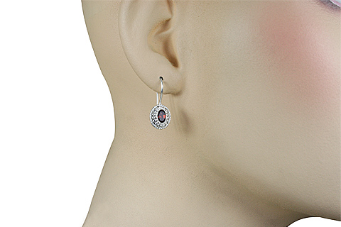 SKU 11365 unique Garnet earrings Jewelry