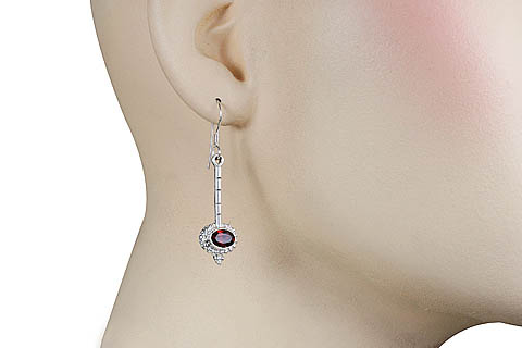 SKU 11372 unique Garnet earrings Jewelry