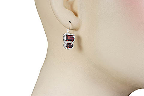 SKU 11375 unique Garnet earrings Jewelry
