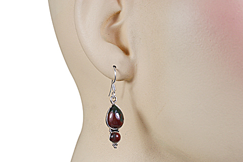 SKU 11473 unique Bloodstone earrings Jewelry