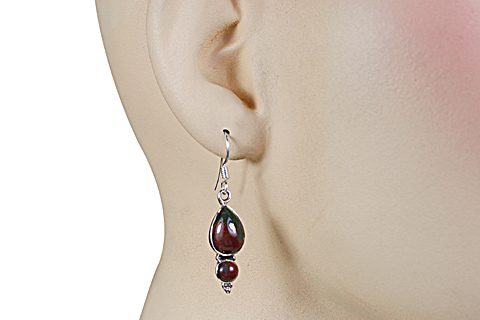 SKU 11473 unique Bloodstone earrings Jewelry