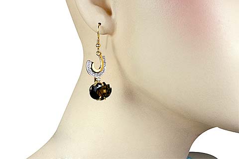 SKU 11540 unique Smoky Quartz earrings Jewelry