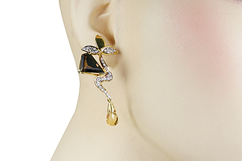 SKU 11542 unique Smoky Quartz earrings Jewelry