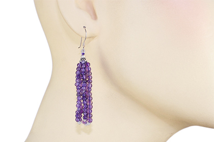 SKU 11845 unique Amethyst earrings Jewelry