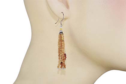 SKU 11851 unique Hessonite earrings Jewelry