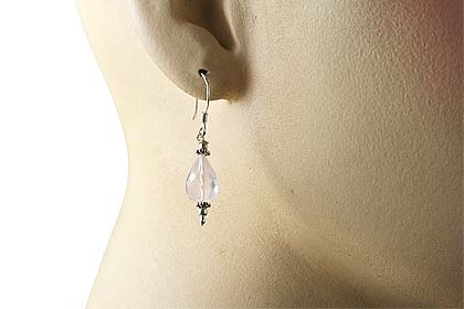 SKU 11872 unique Rose quartz earrings Jewelry
