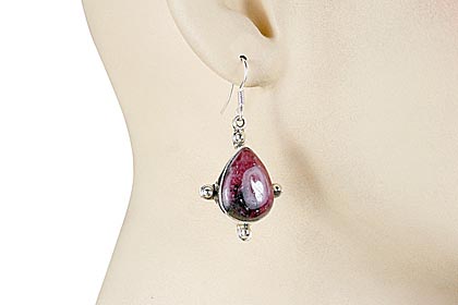 SKU 11950 unique Rhodonite earrings Jewelry