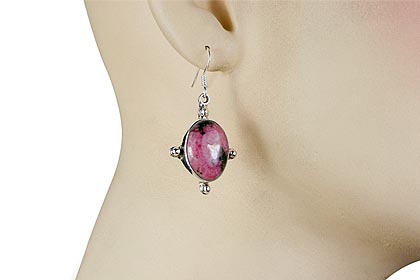 SKU 11953 unique Rhodonite earrings Jewelry