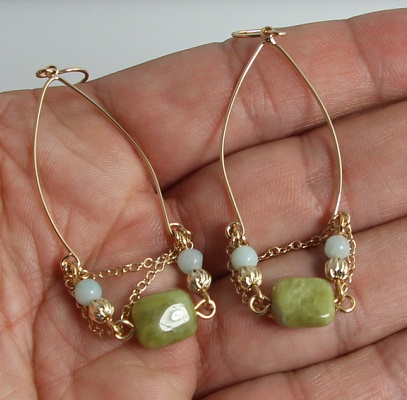 SKU 12037 unique Amazonite earrings Jewelry