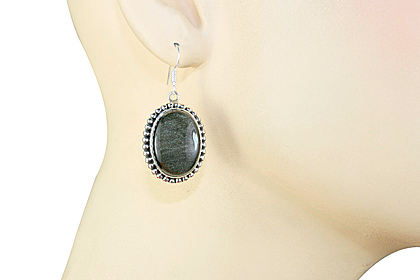 SKU 12103 unique Obsidian earrings Jewelry
