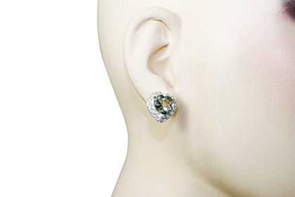 SKU 12162 unique Green amethyst earrings Jewelry