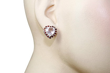 SKU 12163 unique Rose quartz earrings Jewelry