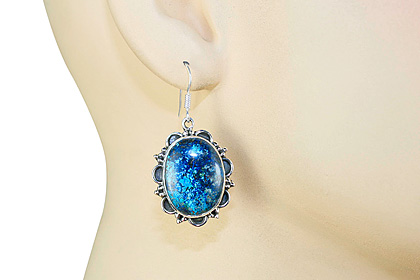 SKU 12166 unique Chrysocolla earrings Jewelry