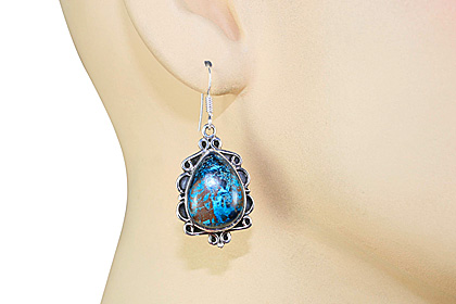 SKU 12171 unique Chrysocolla earrings Jewelry