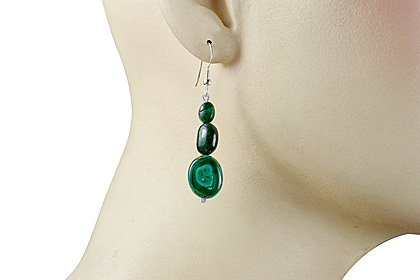 SKU 12192 unique Malachite earrings Jewelry