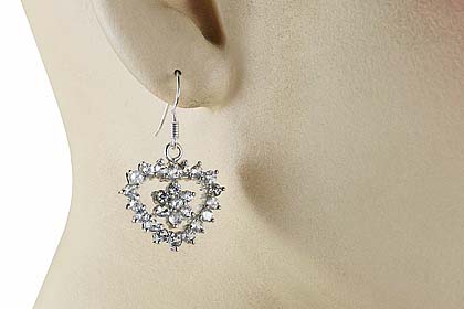 SKU 12408 unique White topaz earrings Jewelry