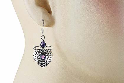 SKU 12415 unique Amethyst earrings Jewelry