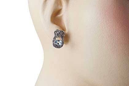 SKU 12559 unique Blue topaz earrings Jewelry