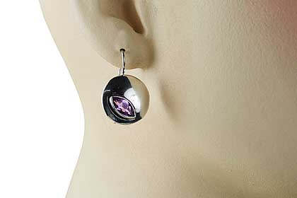SKU 12573 unique Amethyst earrings Jewelry