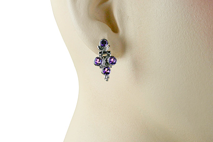 SKU 12578 unique Amethyst earrings Jewelry