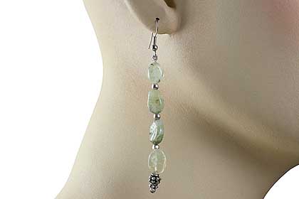 SKU 12655 unique Prehnite earrings Jewelry