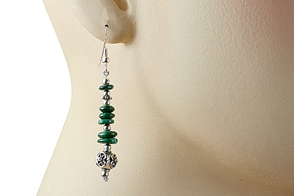 SKU 12773 unique Malachite earrings Jewelry