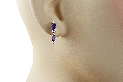 SKU 12807 unique Amethyst earrings Jewelry