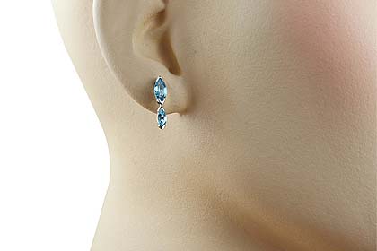 SKU 12809 unique Blue topaz earrings Jewelry