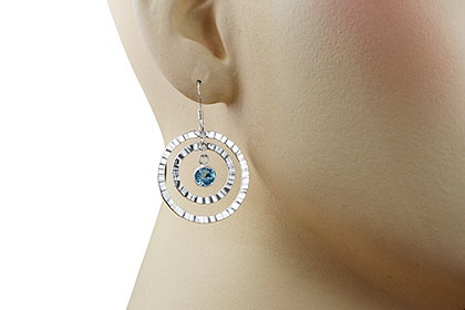 SKU 12837 unique Blue topaz earrings Jewelry