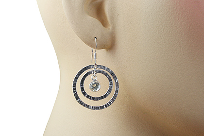 SKU 12838 unique White topaz earrings Jewelry