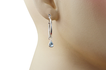 SKU 12854 unique Blue topaz earrings Jewelry