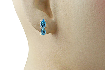 SKU 12858 unique Blue topaz earrings Jewelry